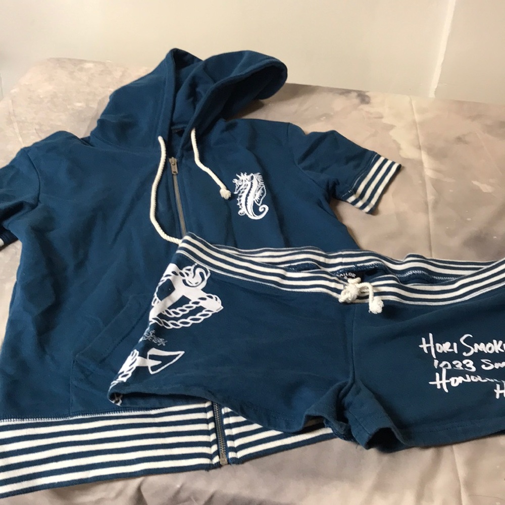 Sailor Jerry jacket and short set